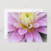 Pink Dahlia Blume Postkarte (Vorne/Hinten)