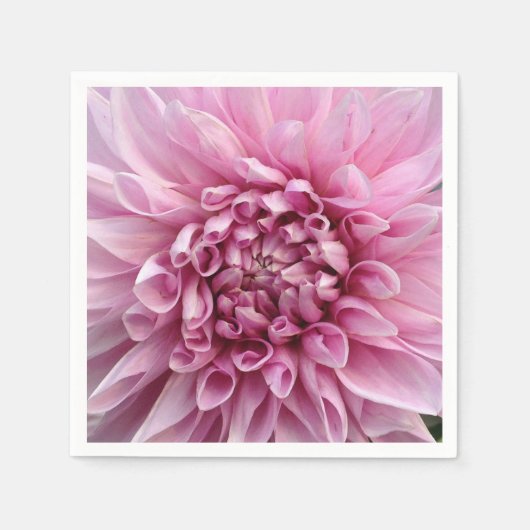 Pink Dahlia Blumenpapier Napkins individuell gesta Serviette (Vorderseite)