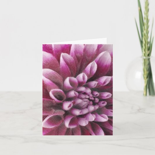 Pink Dahlia Einladung (Vorderseite)