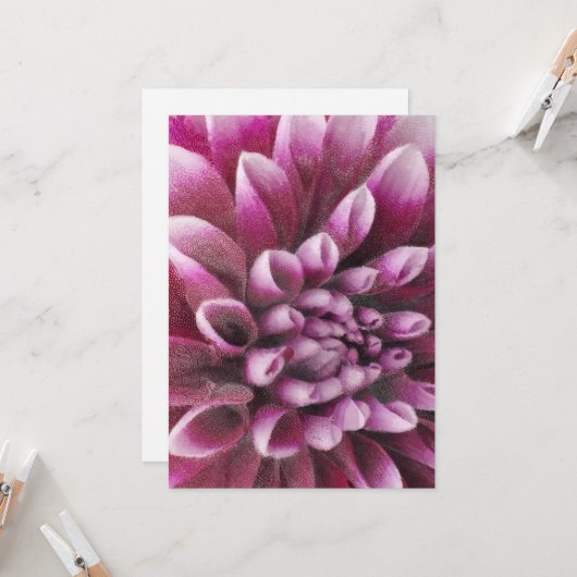 Pink Dahlia Einladung (Vorderseite/Rückseite Beispiel)