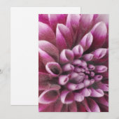 Pink Dahlia Einladung (Vorne/Hinten)