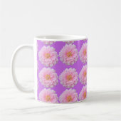 Pink Dahlia Flower Pattern Purple Kaffeetasse (Links)