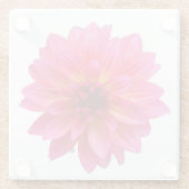 Pink Dahlia Glasuntersetzer (Rückseite)