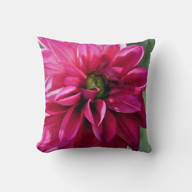 Pink Dahlia - Kissen (Vorderseite)
