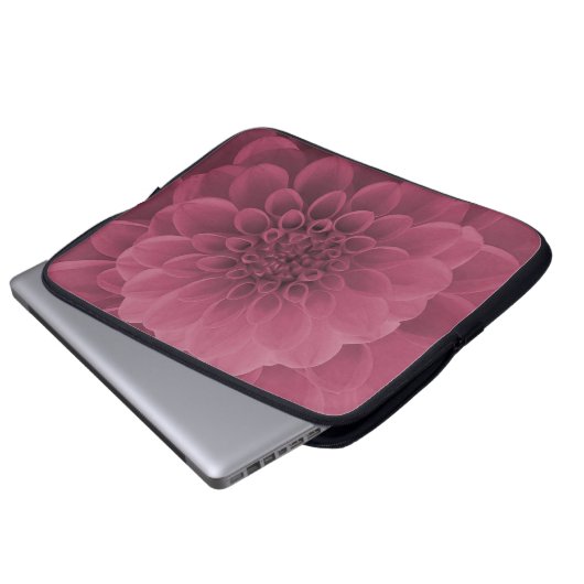 Pink Dahlia Laptopschutzhülle (Vorne Knopf)