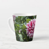 Pink Dahlia Latte Tasse (Linke Ecke)