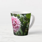 Pink Dahlia Latte Tasse (Rechte Ecke)