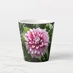Pink Dahlia Latte Tasse