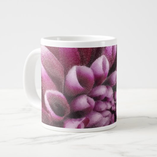 Pink Dahlia mug Jumbo-Tasse (Vorderseite Links)