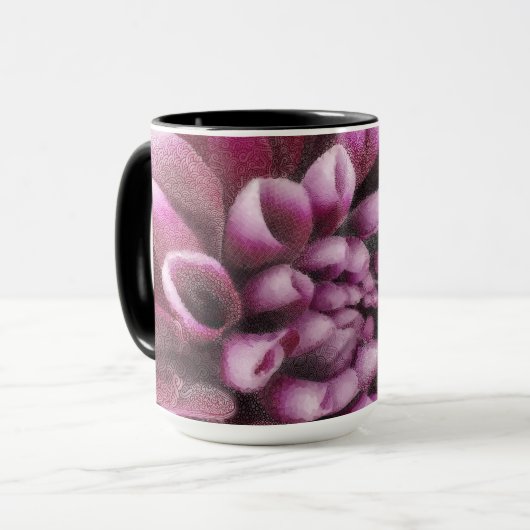 Pink Dahlia mug Tasse (Vorderseite Links)