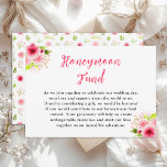 Pink Dahlia Peony Floral Wedding Honeymoon Fund Begleitkarte<br><div class="desc">Diese schöne und elegante Hochzeitsflitterwochen-Fondskarte mit Aquarellfarben-Rosa Dahlien und Blättern. Der Text kombiniert handgeschriebene Skript- und Serif-Schriftart für ein stilvolles und modernes Aussehen. Das ist perfekt für einen Frühling oder Sommer rustikale Hochzeit.</div>