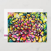 Pink Dahlia Postkarte (Vorne/Hinten)