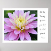 Pink Dahlia Rumi Zitat Poster (Vorne)