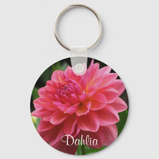 Pink Dahlia Schlüsselanhänger (Vorderseite)