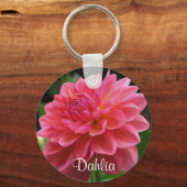 Pink Dahlia Schlüsselanhänger (Vorderseite)