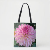 Pink Dahlia Tote Bag Tasche (Vorderseite)