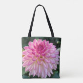 Pink Dahlia Tote Bag Tasche (Rückseite)