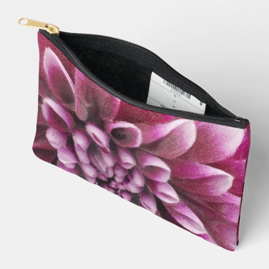 Pink Dahlia Zubehörtasche (Offen)