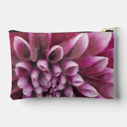 Pink Dahlia Zubehörtasche (Rückseite)