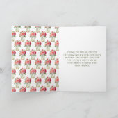 Pink Dahlias Mason Jar Birthday Party Dankeskarte (Innenseite)