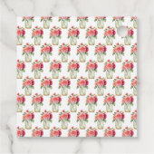 Pink Dahlias Mason Jar Birthday Party Geschenkanhänger (Rückseite)