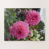Pink Dahlias Puzzle (Horizontal)