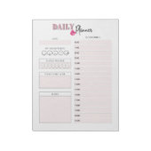 Pink Daily Planner Notepad Notizblock (Rotiert)