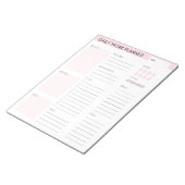 Pink Daily Work Planner Notepad Notizblock (angewinkelt)