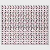 Pink Daimler Kuh Farm Thema Umschlagpapier Geschenkpapier (Flach)