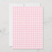 Pink Dainty Flowers and Orange Bow Baby Shower Einladung (Rückseite)