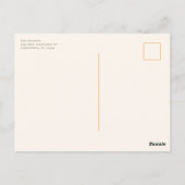 Pink Dainty Flowers and Orange Bow Thank You Postkarte (Rückseite)