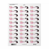 Pink Dairy Cow Custom Address Labels (Vorne)