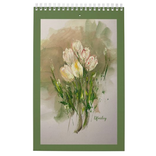 Pink Daises 2025 Blumenkalender Kalender (Rückseite)