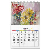 Pink Daises 2025 Blumenkalender Kalender (Mär 2027)