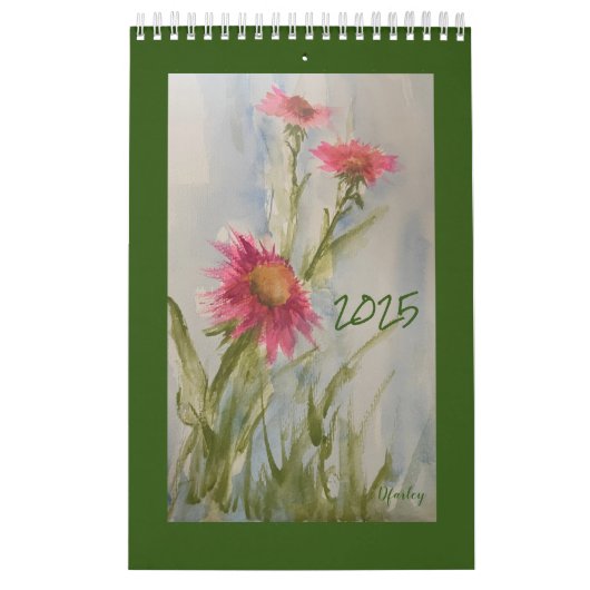 Pink Daises 2025 Blumenkalender Kalender (Titelbild)