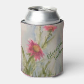 Pink Daises Can Cooler Dosenkühler (Kanne Vorderseite)