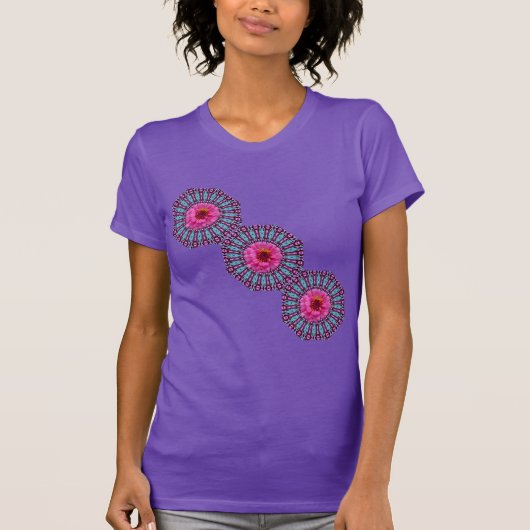 Pink Daises in Crystal Light T - Shirt (Vorderseite)