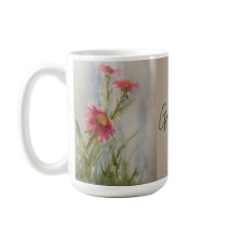 Pink Daises Kaffee Tasse
