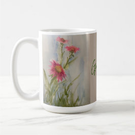 Pink Daises Kaffee Tasse