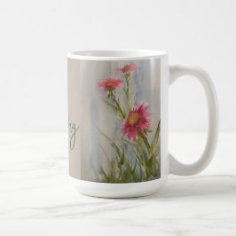 Pink Daises Kaffee Tasse