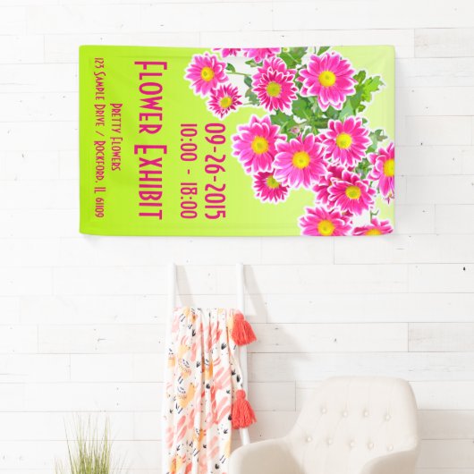 Pink Daisies / Asters Bouquet + Ihre Ideen Banner (Insitu)