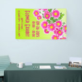 Pink Daisies / Asters Bouquet + Ihre Ideen Banner (Messeveranstaltung)