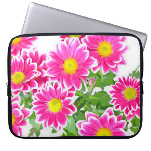 Pink Daisies / Asters Bouquet + Ihre Ideen Laptopschutzhülle