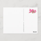 Pink Daisies / Asters Bouquet + Ihre Ideen Postkarte (Rückseite)