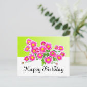 Pink Daisies / Asters Bouquet + Ihre Ideen Postkarte (Stehend Vorderseite)