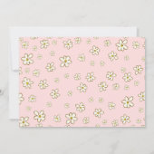 Pink Daisies Balloons Einige sonnige 1. Geburtstag Einladung (Rückseite)