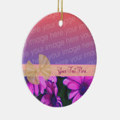 Pink Daisies Band - Ihr Foto Keramikornament (Rechts)