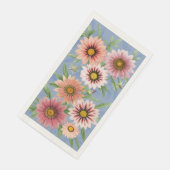 Pink Daisies Blumendesign Botanische Kunst Serviette (Ecke)