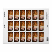 Pink Daisies Boots Western Hochzeit Danke Tag Adressaufkleber (Vorne)