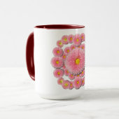 Pink Daisies Combo-Tasse Tasse (Vorderseite Links)